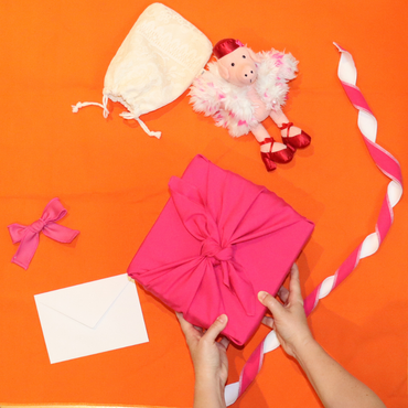 Twisted Fabric Garland - Pink and White