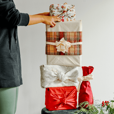 Reusable Gift Wrap Vice-Versaᴷᴵᵀ – Wool Effect Plaid