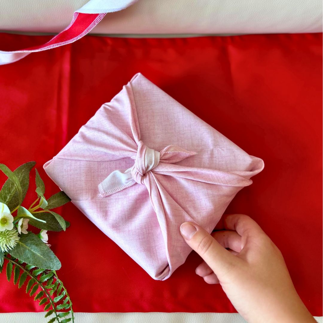 Emballage cadeau réutilisable Furoshiki - Rose pâle